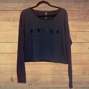 90 degrees slight crop long sleeve lightweight sweater